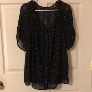 Apt 9 Black & White Blouse SZ 1X